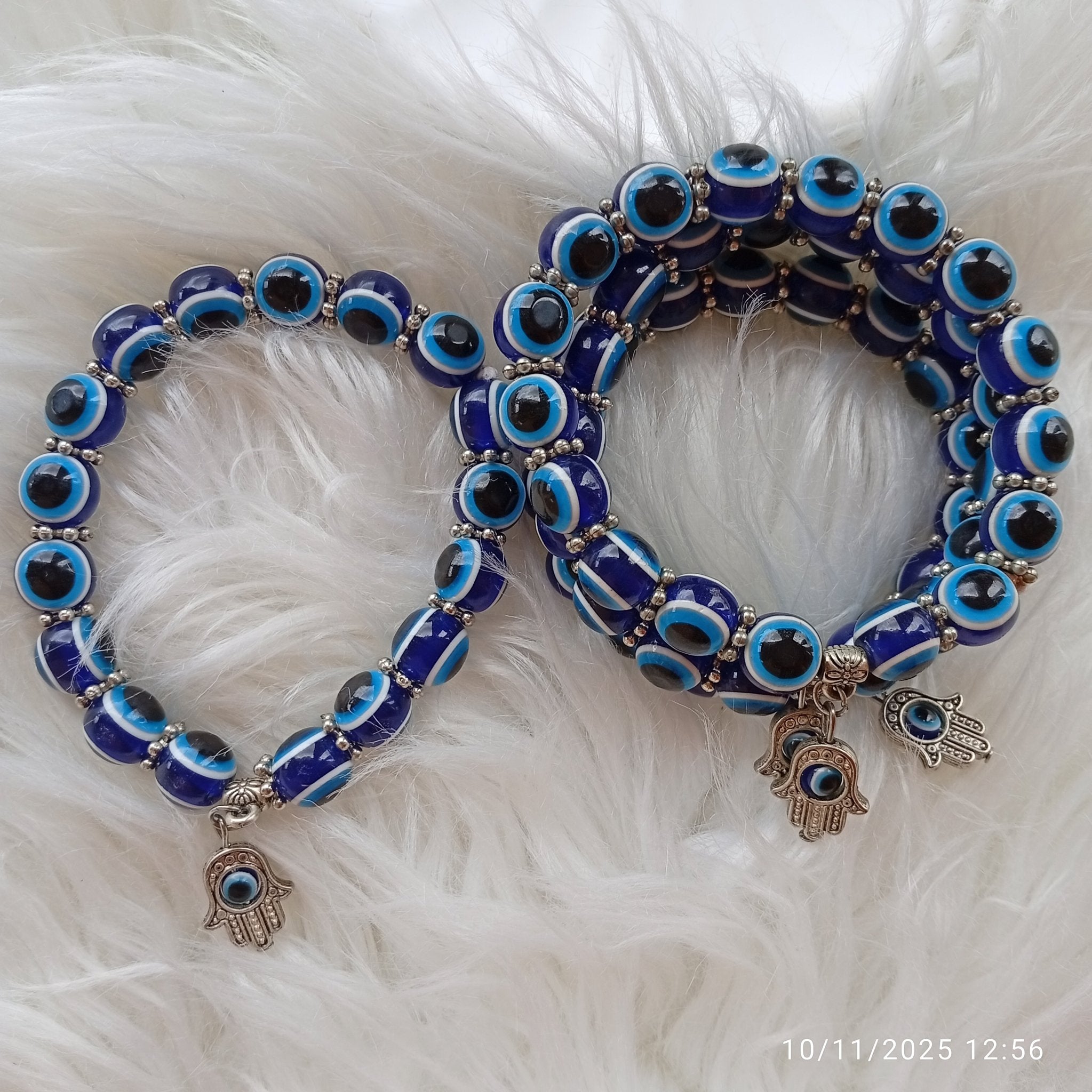 4 pieces Evil Eye Bracelets With The Hand of Hamsa | Bracelet by Klasik Lady Collections