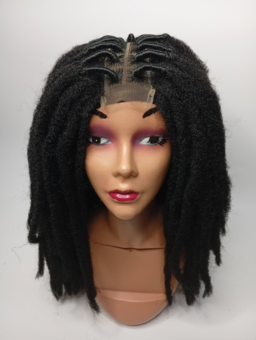14 inch Glueless Dreadlock Wig | 2 x 6 closure - Black | Wigs by Klasik Lady Collections